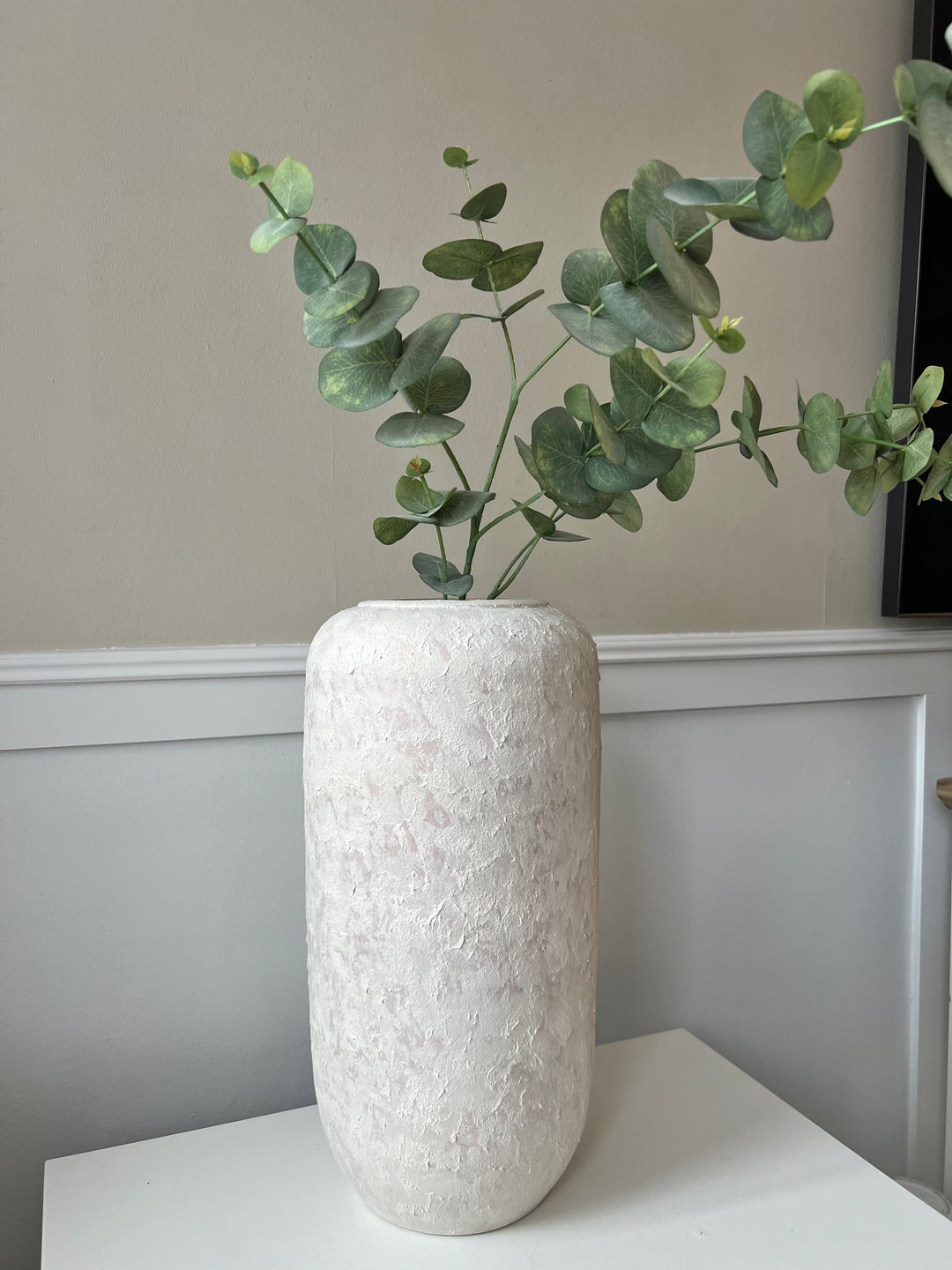 40cm Beige and Gold Vase