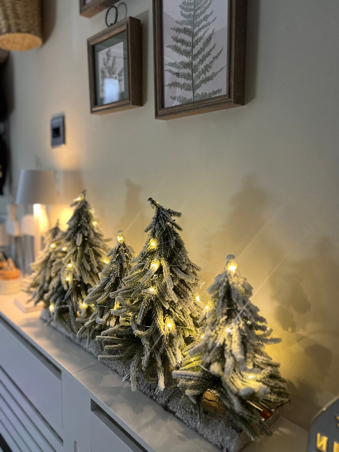 65cm Snowy Micro LED Table Piece