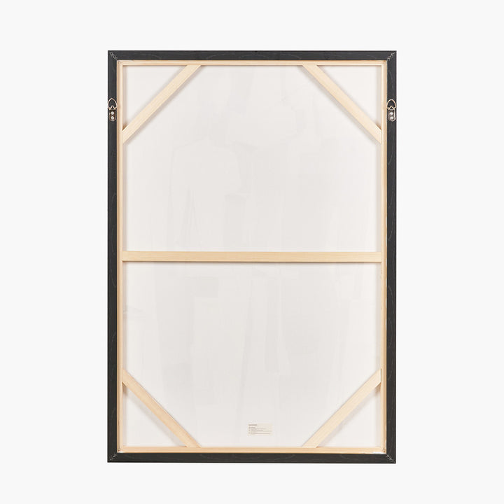 Monochrome Abstract People Canvas with Black Frame