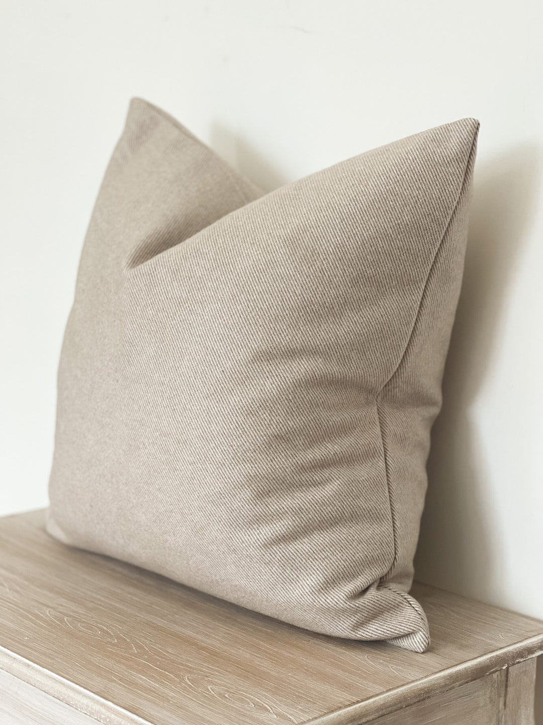 Wool Effect Beige Cushion Cover 45x45