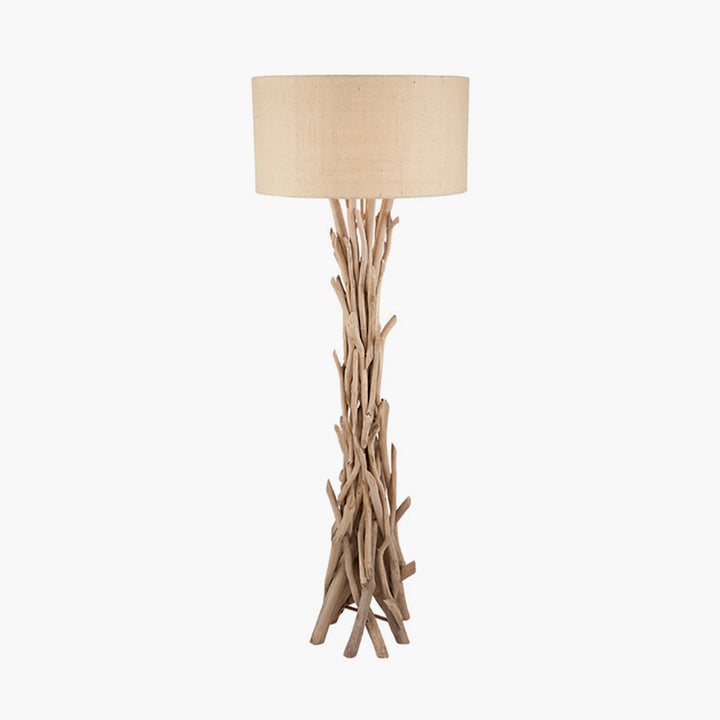 Derna Drift Wood & Natural Jute Floor Lamp