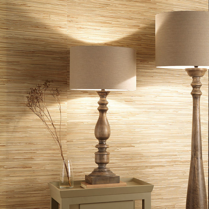 Alia Grey Wash Turned Mango Wood Table Lamp Base