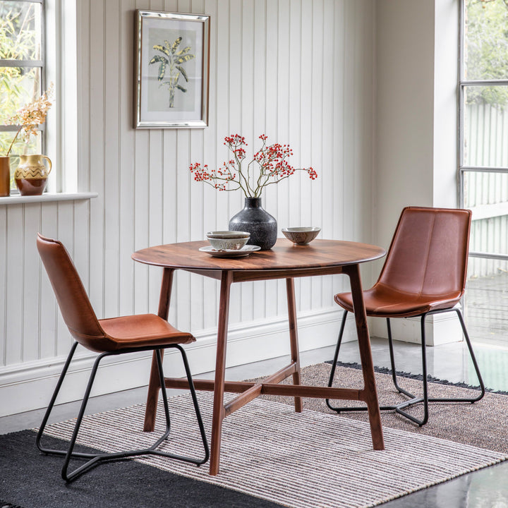 Madrid Walnut Round Dining Table