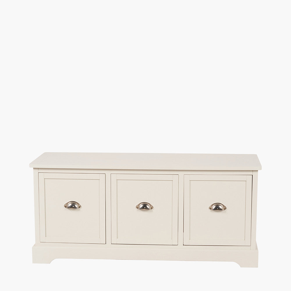 Croft Linen Pine Wood 3 Drawer Unit