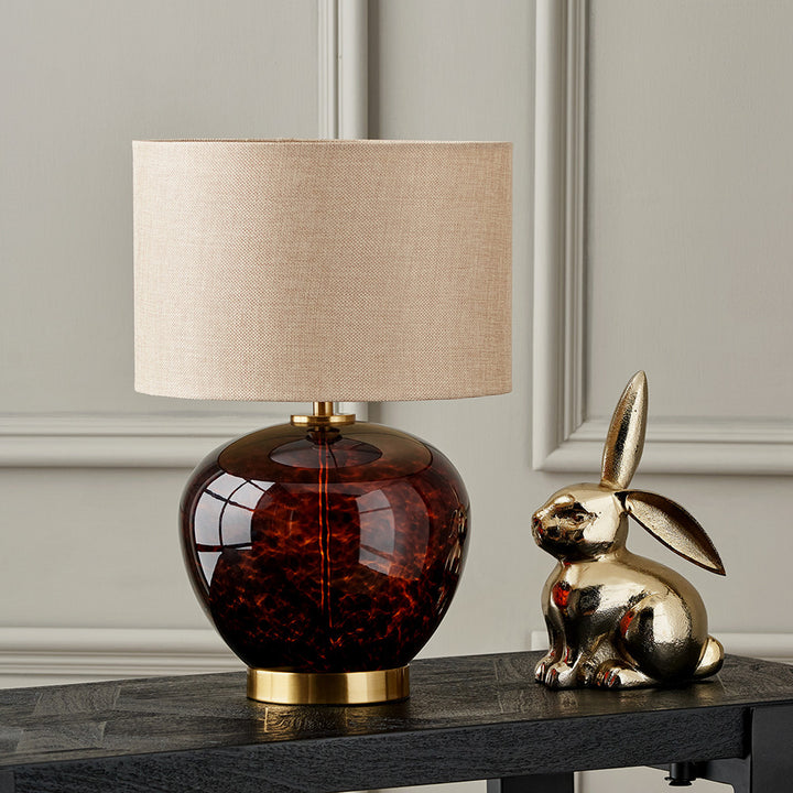 Lucien Tortoiseshell Glass Table Lamp