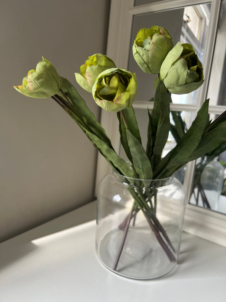 Green Tulip Stem x6