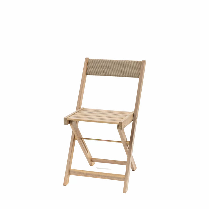 Lindos Folding Chair Natural 2pk