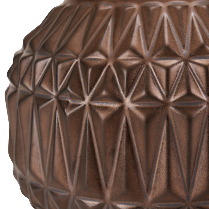 Anneli Bronze Aztec Texture Ceramic Table Lamp