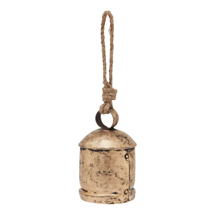 Vintage Gold Hanging Cow Bell | Large 10cm