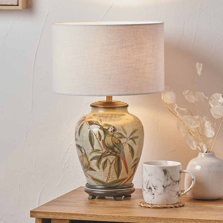 Parrot Small Glass Table Lamp Base