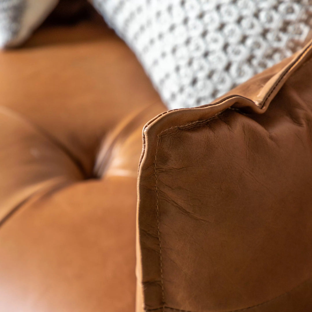 Ecclestone Brown Leather Sofa