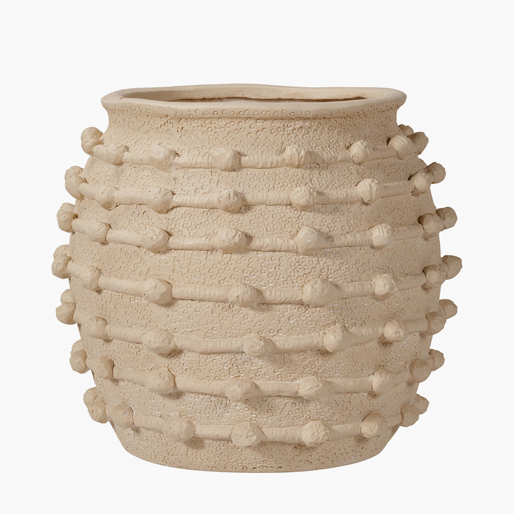 Cream Bobble Fibrestone Decorative Planter Large 39cm