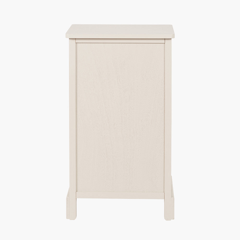 Croft Linen Pine Wood 3 Drawer Tall Unit