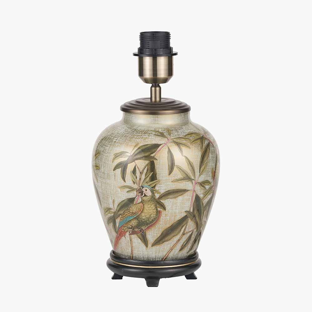 Parrot Small Glass Table Lamp Base