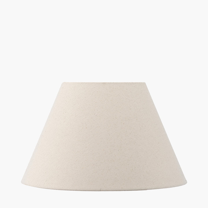 Seychelles 50cm Cream Slubby Cotton Empire Lampshade