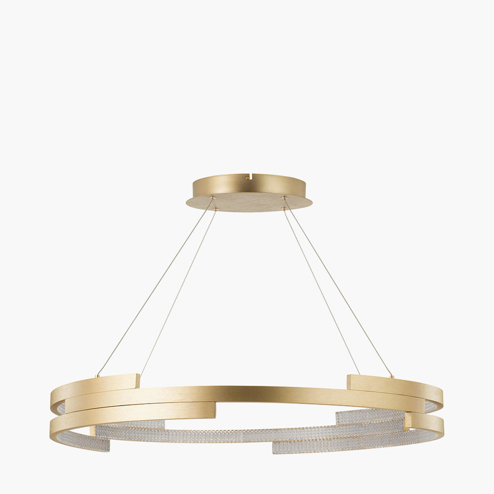 Sienna Gold Metal LED Ring Pendant