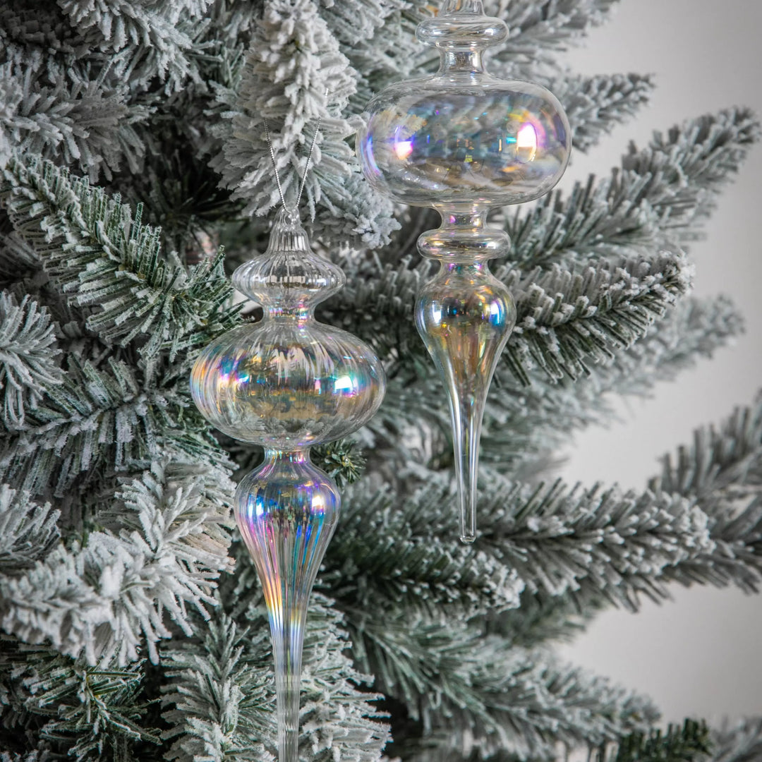 Juri Bauble Drop Clear Lustre Set of 2