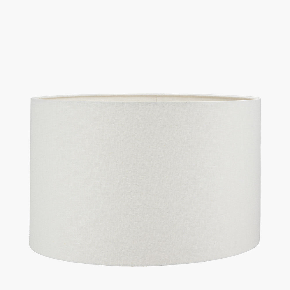 Lino 35cm White Self Lined Linen Cylinder Lampshade