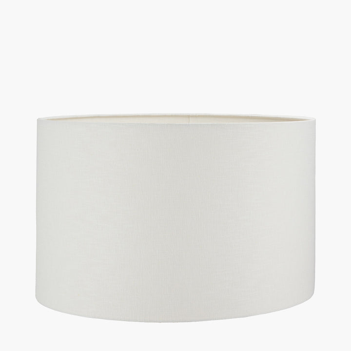 Lino 35cm White Self Lined Linen Cylinder Lampshade