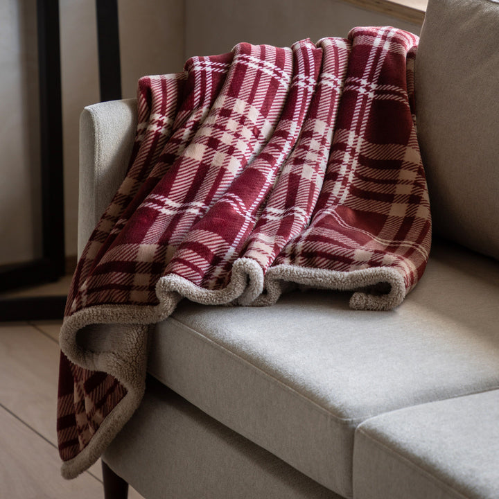 Mulberry Tartan Throw