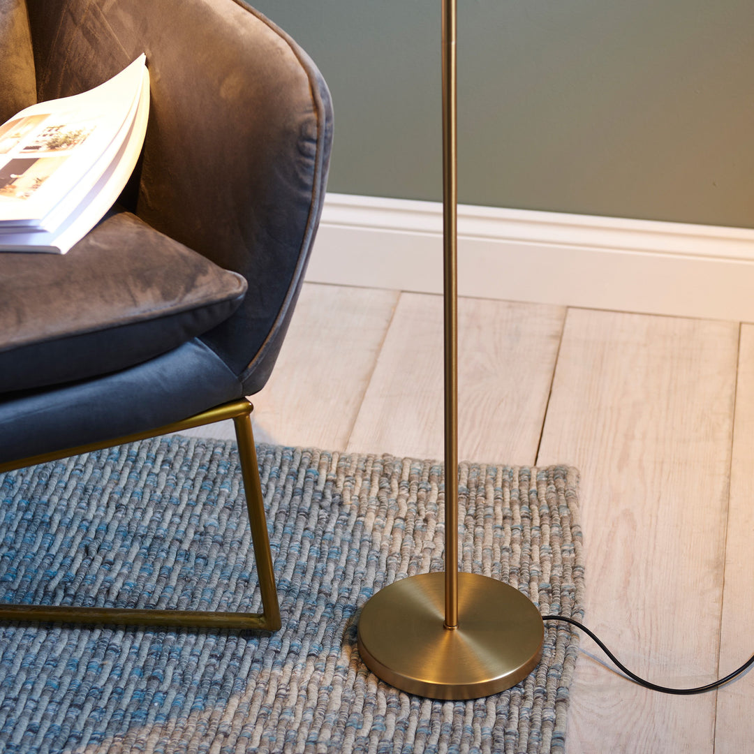 Brass Reading Light Floor Lamp 