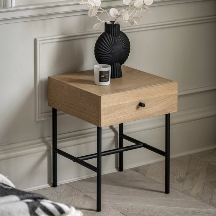 Ashley Natural 1 Drawer Bedside Table