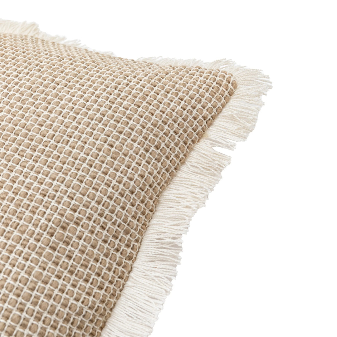 Saffron Neutral Woven Cushion