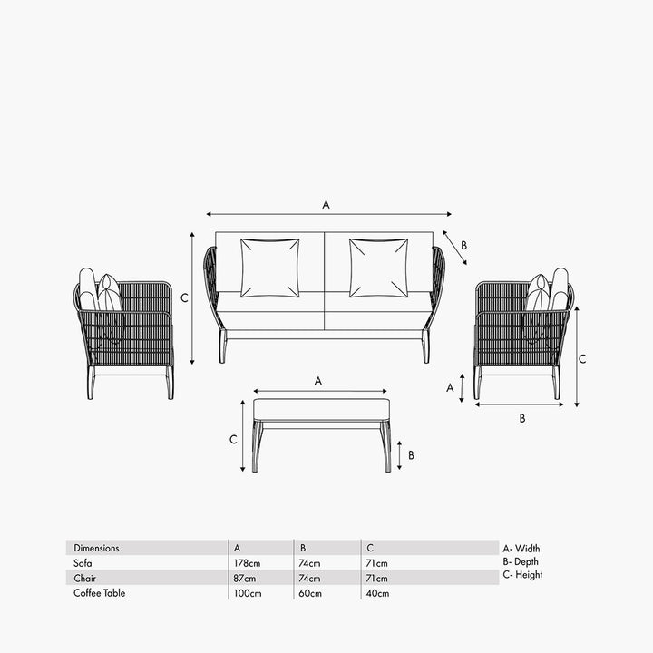 Cape Town Outdoor Seating Set