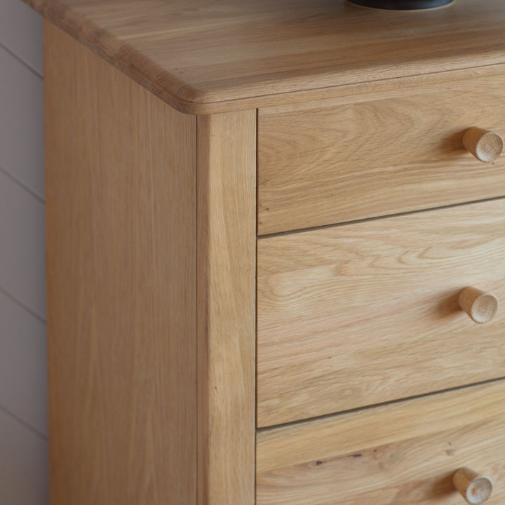 Wycombe Oak 5 Drawer Chest