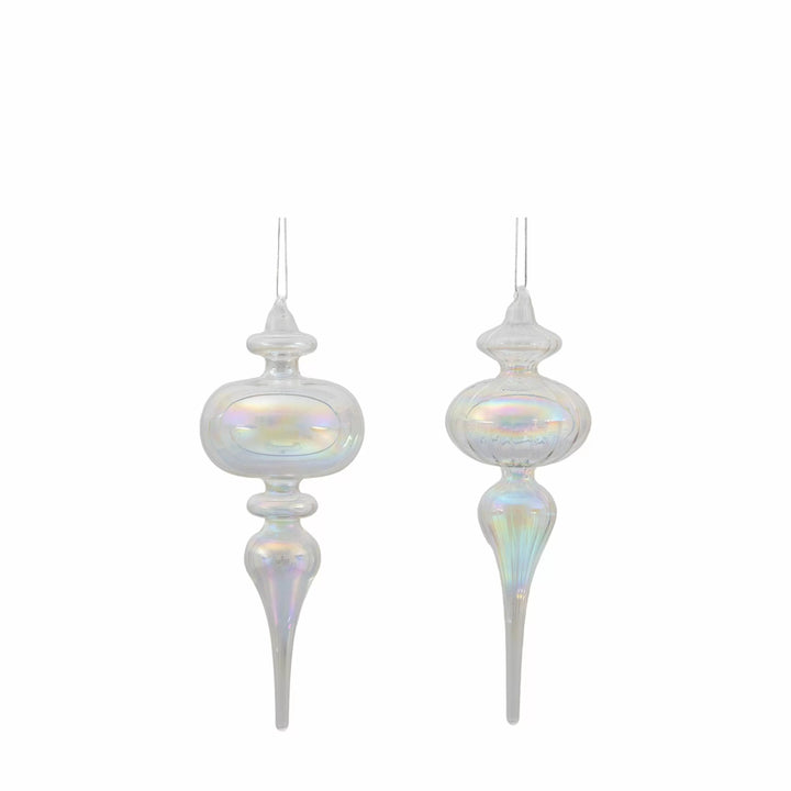 Juri Bauble Drop Clear Lustre Set of 2