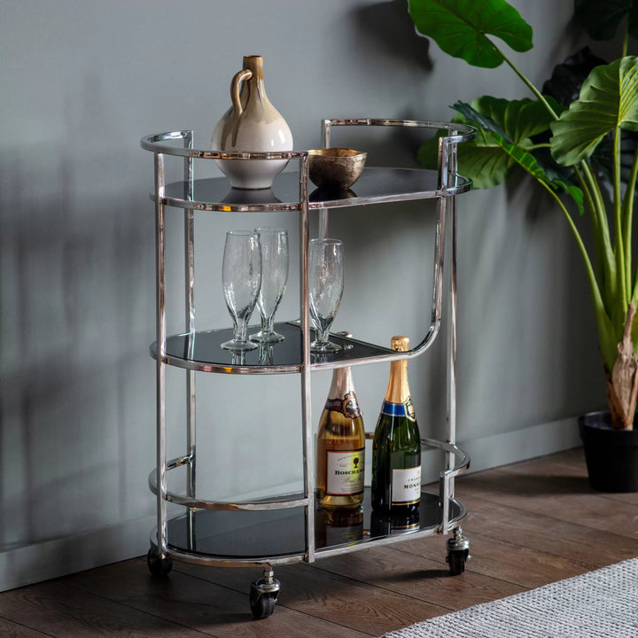 Beauchamp Drinks Trolley Silver