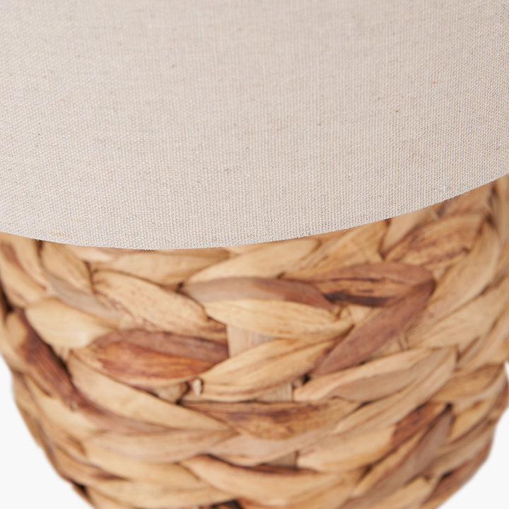 Natural Plaited Water Hyacinth Table Lamp