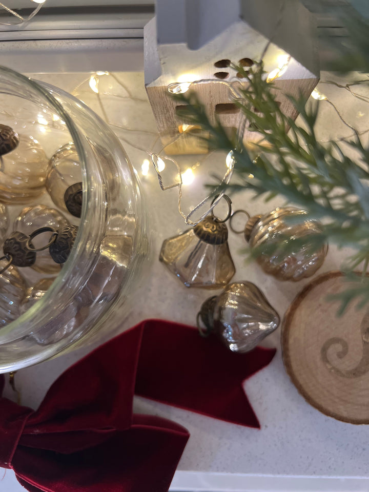 Decorations Set of 12 in a Jar | Luxe Brown