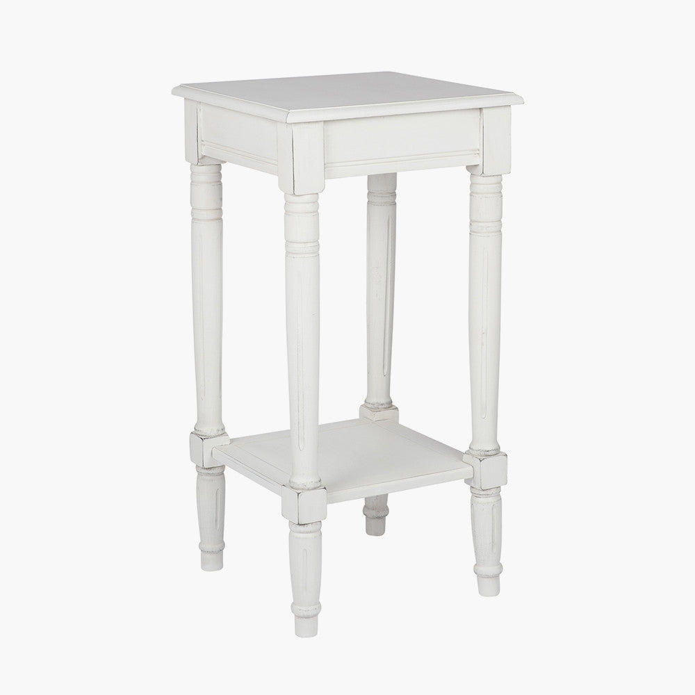 Heritage Elizabeth White Pine Wood Accent Table