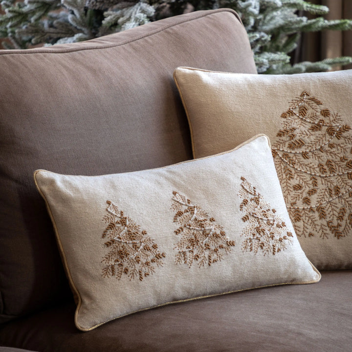Deco Luxe Embroidered Tree Trio Cushion