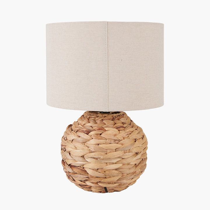 Natural Plaited Water Hyacinth Table Lamp