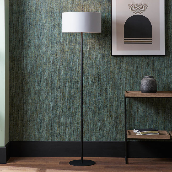 Elin Matt Black and Ivory Floor Lamp