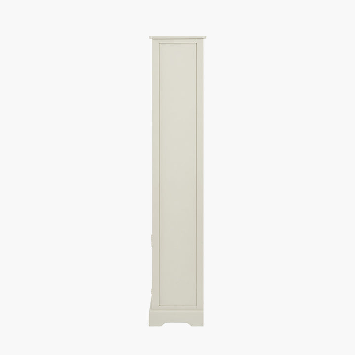 Croft Linen Pine Wood Slim 1 Door 3 Shelf Unit