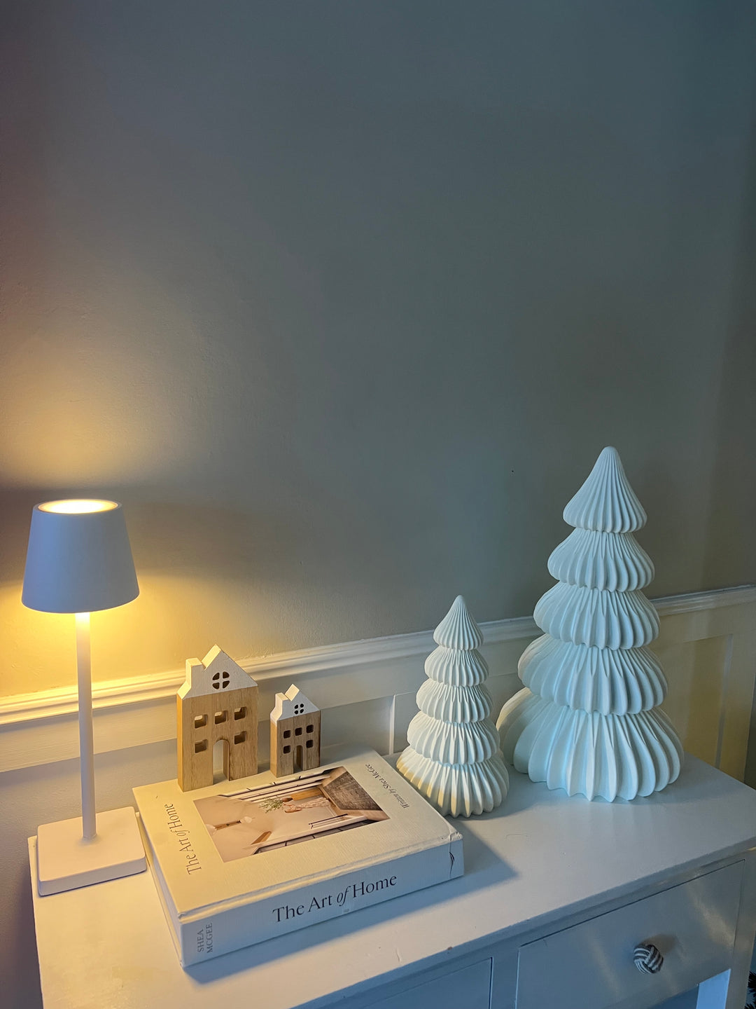 Pearly Warm White Christmas Tree Large 43cm