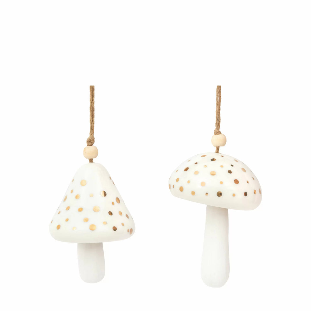 Pearly White Hanging Mushrooms 2pk