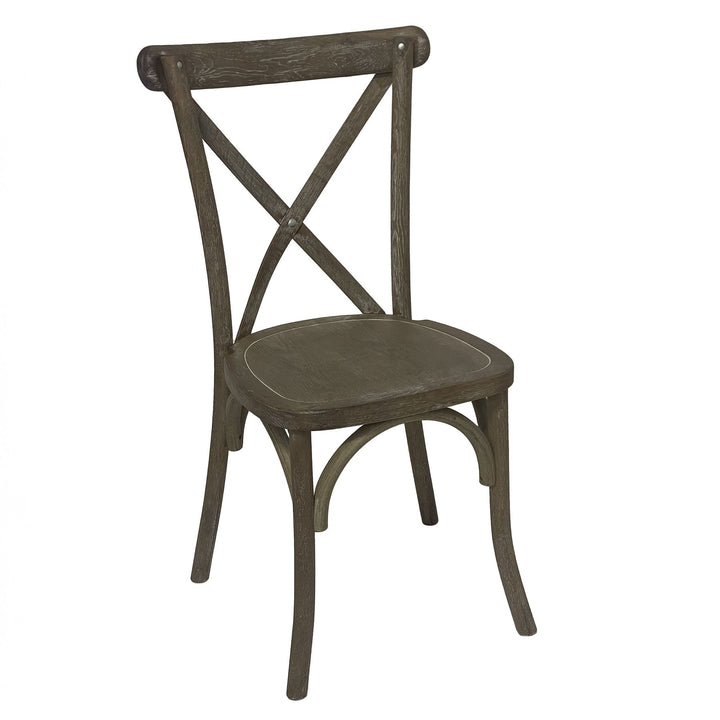 Pair Of Light Oak Cross Back Dining Chair
