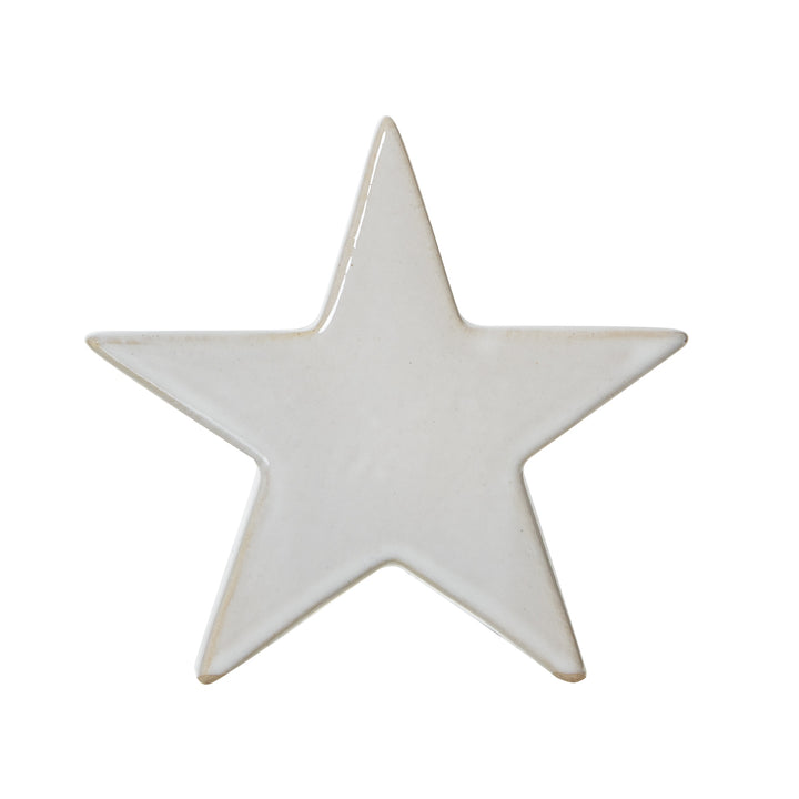 Small Ceramic Standing Star Decoration 12cm