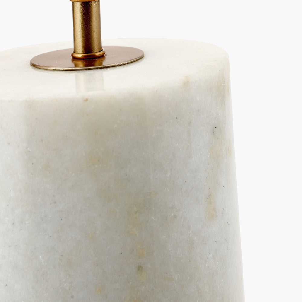 Kiorini White Marble Table Lamp Base