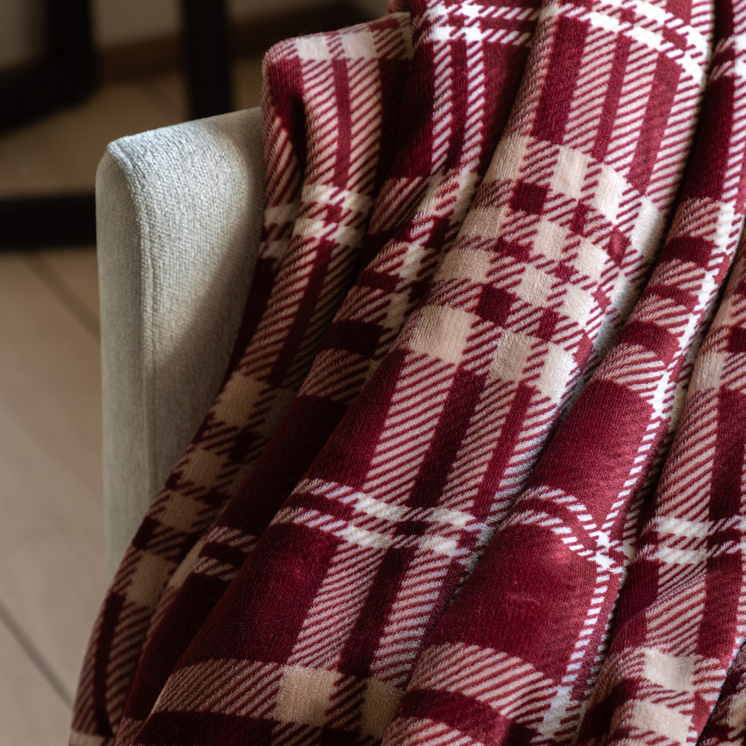 Mulberry Tartan Throw