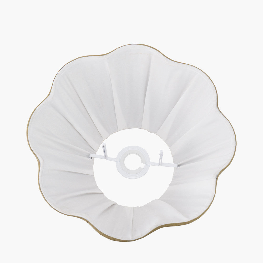 Malia 30cm Olive Green Mushroom Pleat Scalloped Tapered Lamp Shade