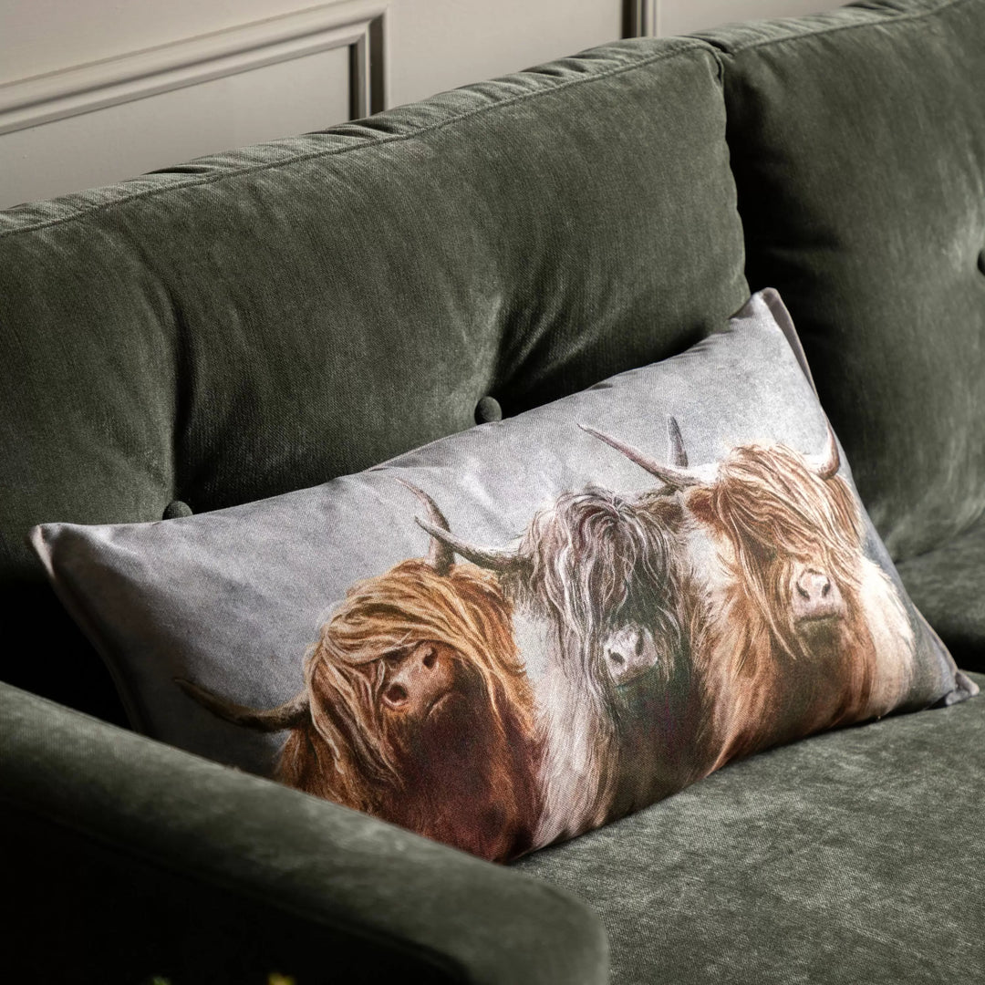 Highland Cow Trio Cushion