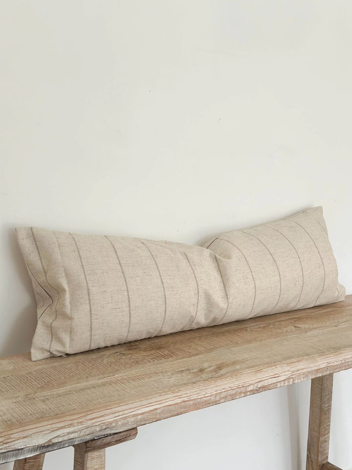 Linen Blend 90x30 Beige Stripe