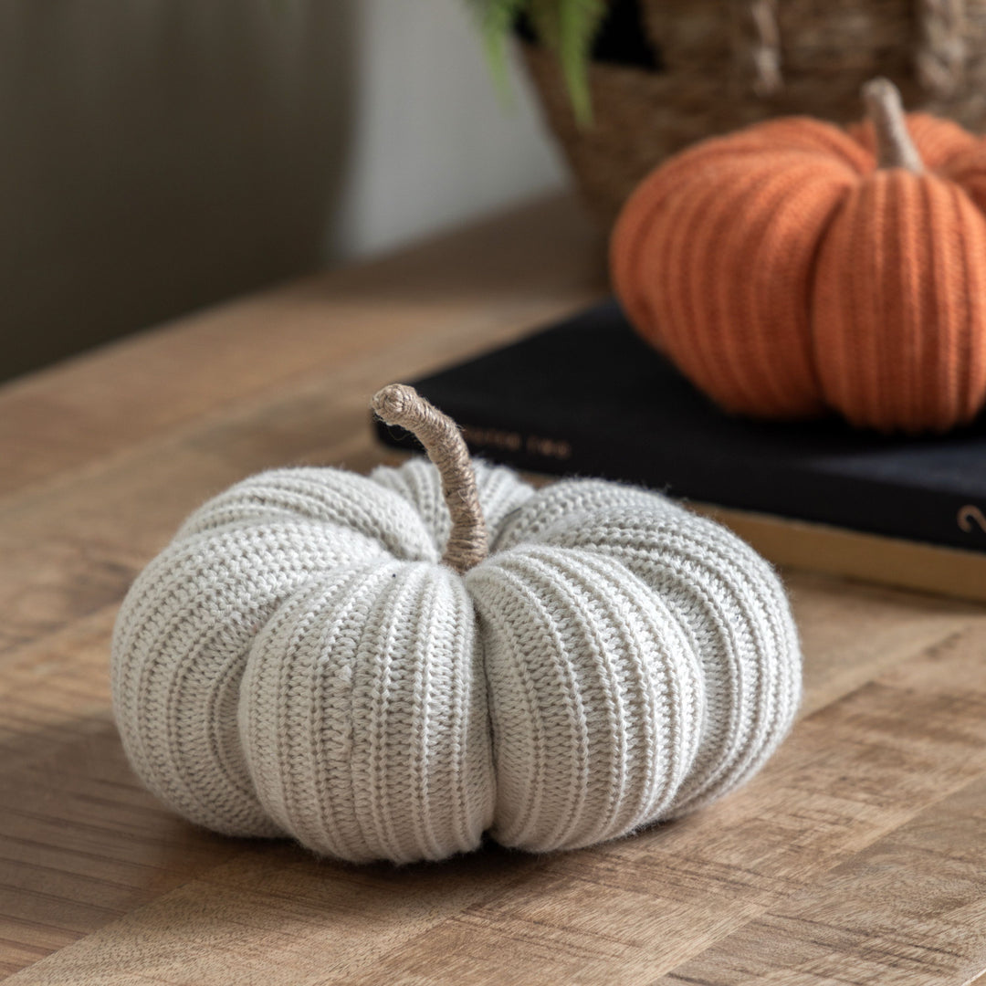 Knitted Cream Pumpkin