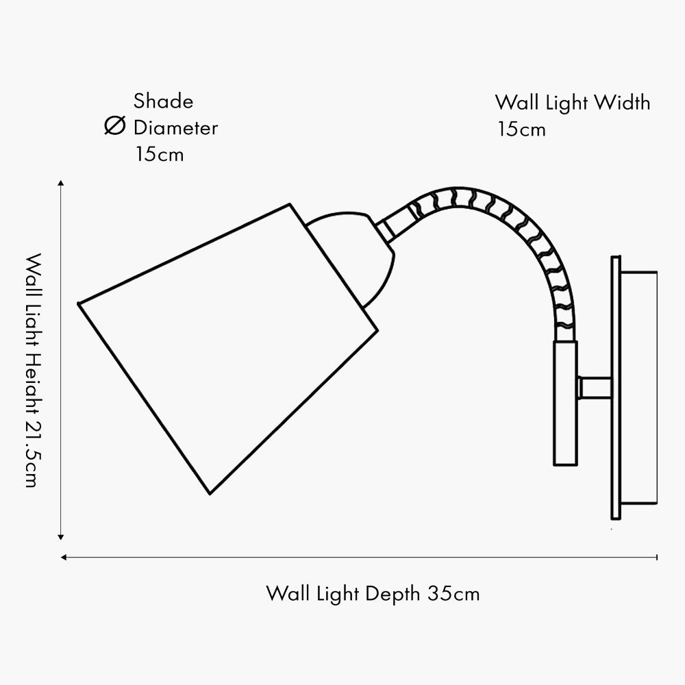 Juna Black Metal and Natural Wood Wall Light