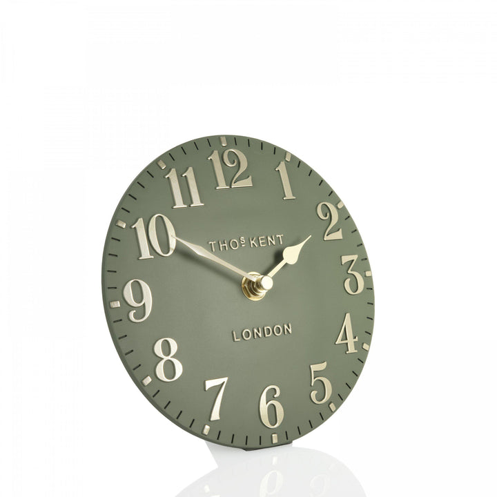 Arabic Mantel Clock Lichen Green